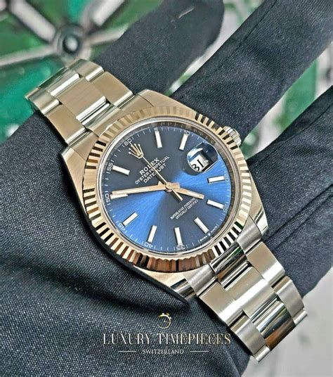 Rolex Datejust 41 Blau / LC100 04/2024 / Neu und 